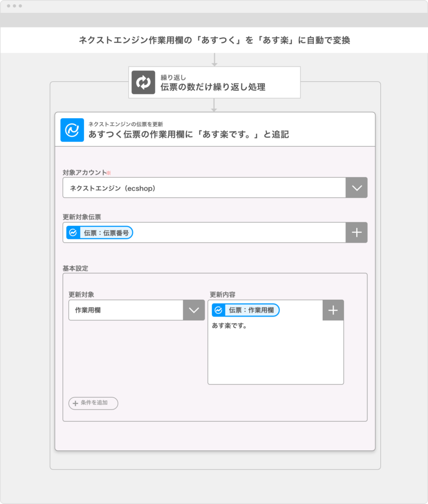 作業用欄の「あす楽」を「あすつく」に自動変換