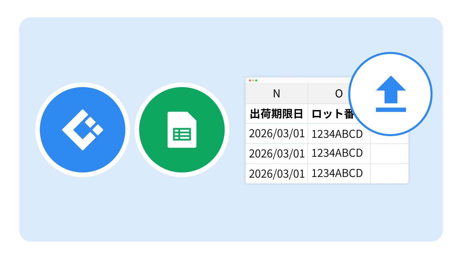 LOGILESS の入荷予定伝票を Google スプレッドシートに書き出す TēPs テンプレートのアイキャッチ